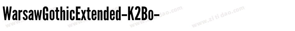 WarsawGothicExtended-K2Bo字体转换