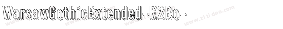 WarsawGothicExtended-K2Bo字体转换