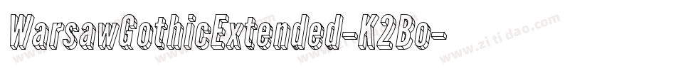 WarsawGothicExtended-K2Bo字体转换