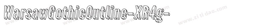 WarsawGothicOutline-XR4g字体转换