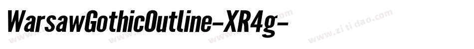 WarsawGothicOutline-XR4g字体转换