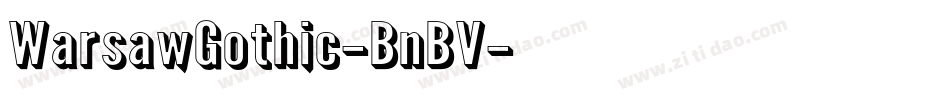 WarsawGothic-BnBV字体转换