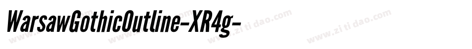 WarsawGothicOutline-XR4g字体转换