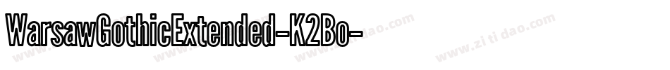 WarsawGothicExtended-K2Bo字体转换