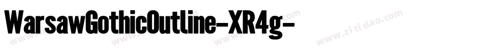 WarsawGothicOutline-XR4g字体转换