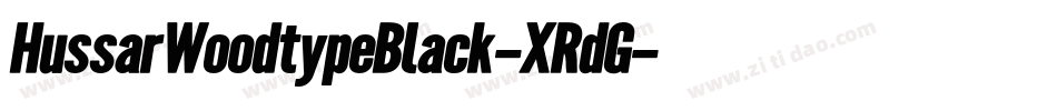 HussarWoodtypeBlack-XRdG字体转换