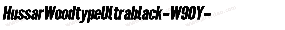 HussarWoodtypeUltrablack-W90Y字体转换