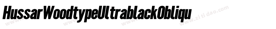 HussarWoodtypeUltrablackOblique-awWE字体转换