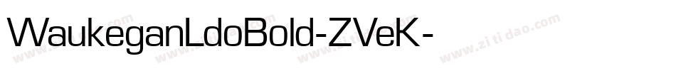 WaukeganLdoBold-ZVeK字体转换