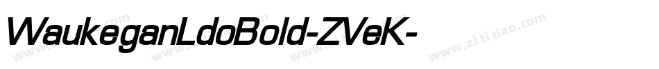 WaukeganLdoBold-ZVeK字体转换