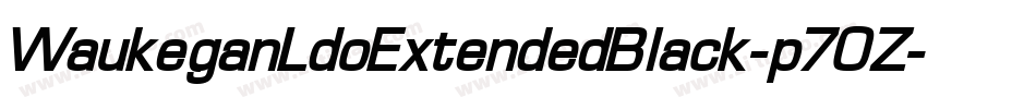 WaukeganLdoExtendedBlack-p7OZ字体转换