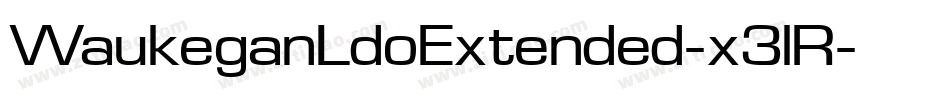 WaukeganLdoExtended-x3lR字体转换