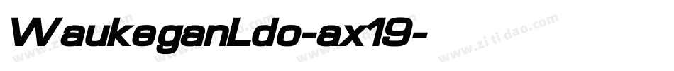 WaukeganLdo-ax19字体转换