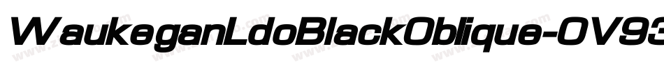 WaukeganLdoBlackOblique-OV93字体转换