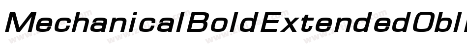 MechanicalBoldExtendedOblique-We34字体转换