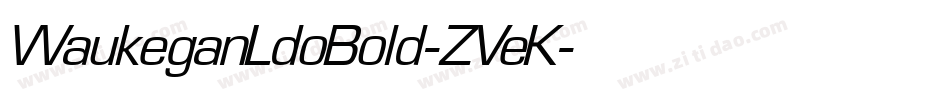 WaukeganLdoBold-ZVeK字体转换