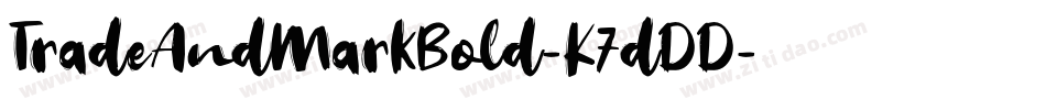 TradeAndMarkBold-K7dDD字体转换