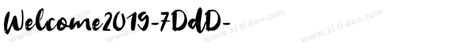 Welcome2019-7DdD字体转换