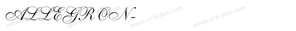 ALLEGRON字体转换