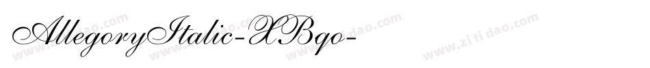 AllegoryItalic-XBqo字体转换