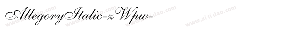 AllegoryItalic-zWpw字体转换
