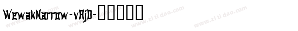 WewakNarrow-vAjD字体转换