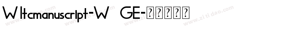 Wltcmanuscript-W5GE字体转换