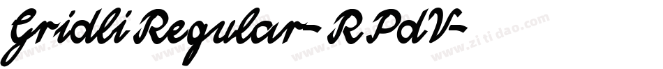 GridliRegular-RPdV字体转换