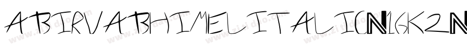 AbirvabhimelItalic-16K2字体转换
