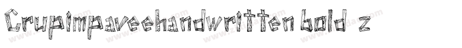 Crupimpaveehandwritten2bold-8z9g字体转换