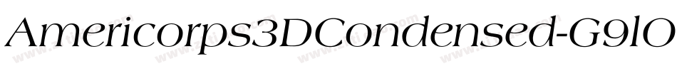 Americorps3DCondensed-G9lO字体转换