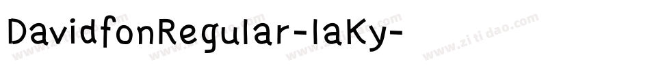 DavidfonRegular-laKy字体转换