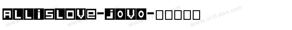 Allislove-j0V0字体转换