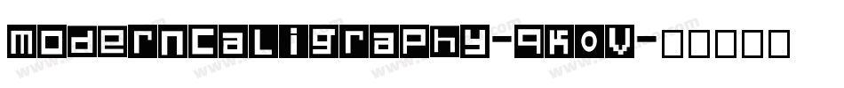 ModernCaligraphy-qK0V字体转换