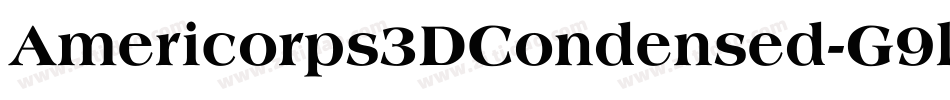 Americorps3DCondensed-G9lO字体转换