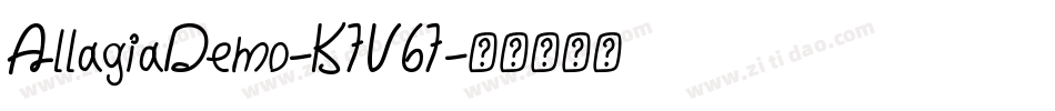 AllagiaDemo-K7V67字体转换
