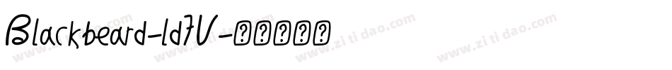 Blackbeard-ld7V字体转换