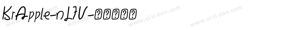 KrApple-nL7V字体转换
