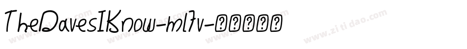 TheDavesIKnow-ml7v字体转换