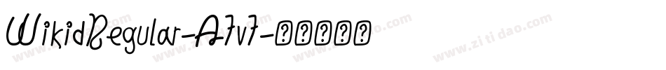 WikidRegular-A7v7字体转换