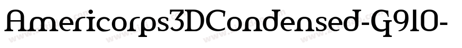 Americorps3DCondensed-G9lO字体转换