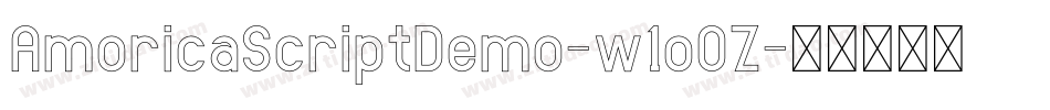 AmoricaScriptDemo-w1oOZ字体转换