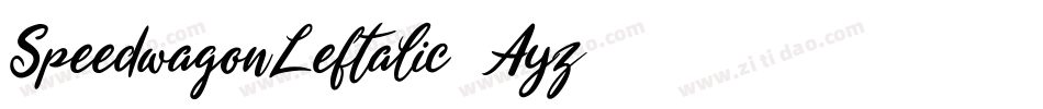 SpeedwagonLeftalic-5Ayz字体转换