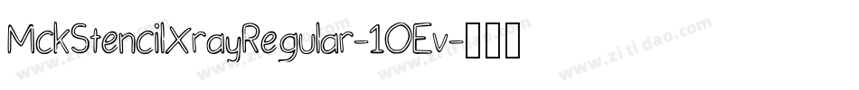 MckStencilXrayRegular-1OEv字体转换