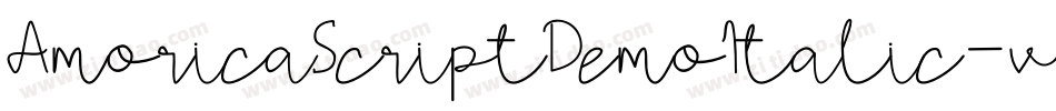 AmoricaScriptDemoItalic-vmnOO字体转换