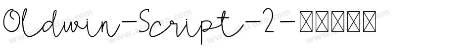 Oldwin-Script-2字体转换