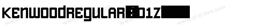 KenwoodRegular-8O1z字体转换