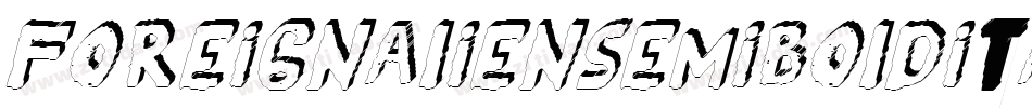 foreignaliensemiboldital字体转换