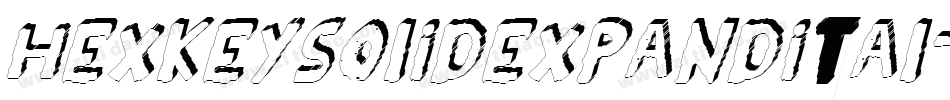 hexkeysolidexpandital字体转换