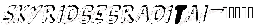 skyridgegradital字体转换
